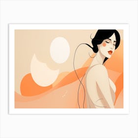 Illustration Of A Woman Art Print