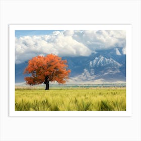 Lone Tree In A Field Art Print