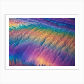 A Abstract Image Of A Colorful Gradient With A Pattern Of Vertical Stripes Art Print