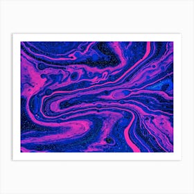 Purple And Blue Swirls Art Print