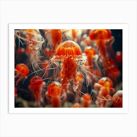 Surreal jelly fish flowers Art Print