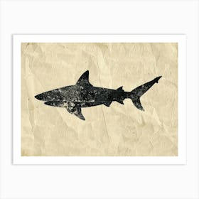 Common Thresher Shark Silhouette 4 Art Print