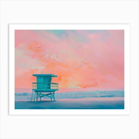 Lifeguard Tower 5 Art Print