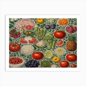 Fruits And Vegetables 3 Art Print