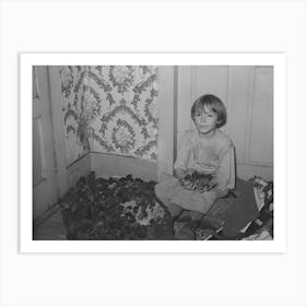 Daughter Of Fsa (Farm Security Administration) Client With Butter Nuts, Farm Near Bradford, Vermont Art Print