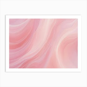 An Abstract Image Of Flowing, Wavy Lines In Shades Of Pink, Creating A Soft And Dreamy Background Art Print