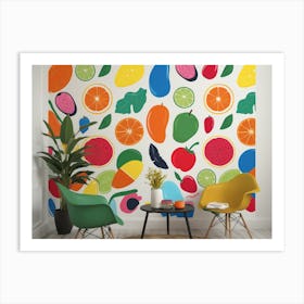 Colorful Fruit Slices Wall Mural 3 Art Print