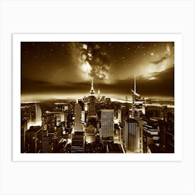 New York City At Night 27 Art Print