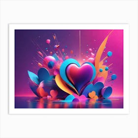 Colorful Heart Creative 8 Art Print