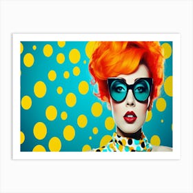 Polka Dot Girl 3 Art Print