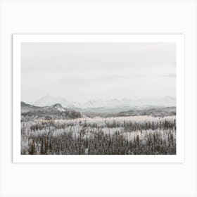 Icy Winter Forest Art Print