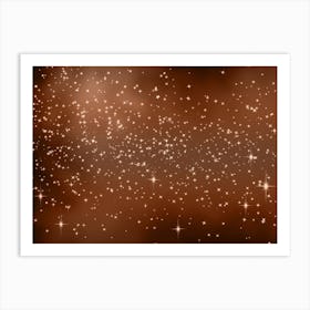 Soft Taupe Shining Star Background Art Print