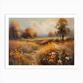 Printable Wall Art, Vintage Landscape, Farmhouse Wall Decorations, Vintage Landscape Oil Painting.6 2 Art Print