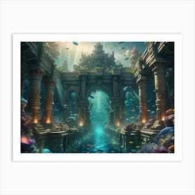 Underwater Mythical City Art Print