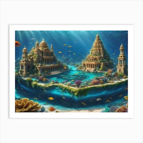 Underwater City of Atlantis Art Print