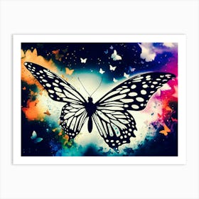 Butterfly In The Sky 2 Art Print