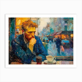 Cafe Conversations with Vincent: Van Gogh's Digital Espresso 2 Art Print