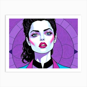 Woman With Blue Eyes Art Print