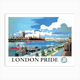 Londond Pride, Palace Of Westminster, England Art Print