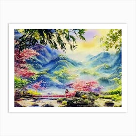 Serenity In Blossom Valley Art Print