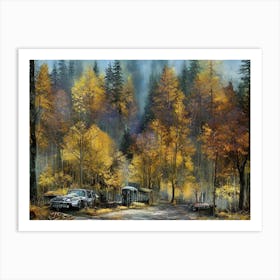 Cabin In The Woods Art Print