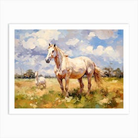 Horses Painting In Buenos Aires Province, Argentina, Landscape 2 Art Print