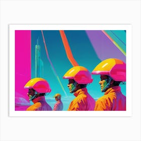 Futurism orange Art Print