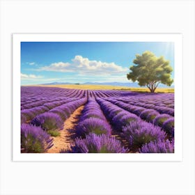 Lavender Field paintings art print 5 Art Print