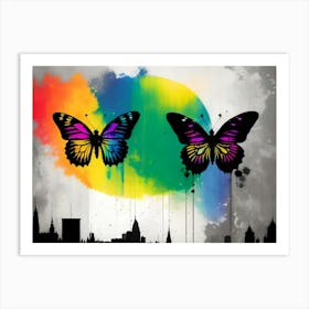 Rainbow Butterflies 8 Art Print