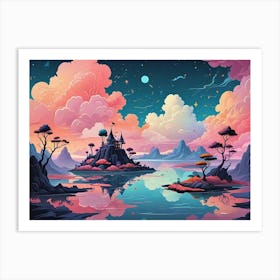 Fantasy Landscape Painting Art Print