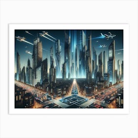 Futuristic City 1 Art Print