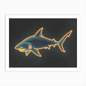 Neon Orange Carpet Shark 7 Art Print