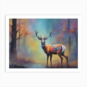 Deer In The Forest 7 Art Print