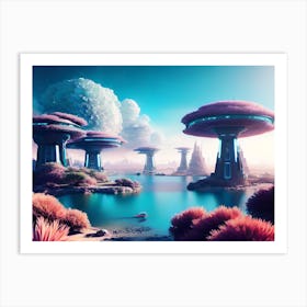 Futuristic Landscape Art Print