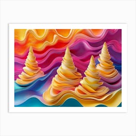 A Vibrant 3d Modern 1 Art Print