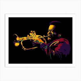 Donald Byrd Jazz Trumpeter Colorful Art Print