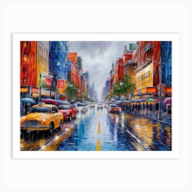 Rainy Day In New York City Art Print