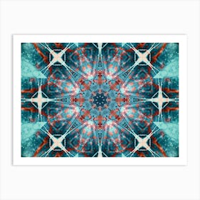 Abstraction Blue Mandala 1 Art Print