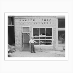 Barber Shop At Mogollon, New Mexico By Russell Lee Art Print