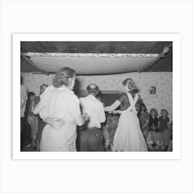 Figure In A Square Dance, Pie Town, New Mexico, Notice The Quilting Frame Overhead By Russell Lee Art Print