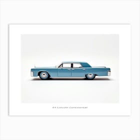 Toy Car 64 Lincoln Continental Blue Poster Art Print