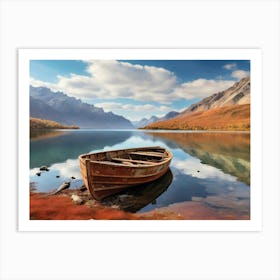 Boat On The Lake 7 Art Print