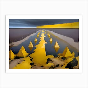 Yellow Triangles Art Print