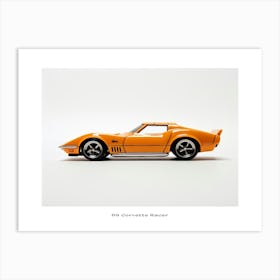 Toy Car 69 Corvette Racer Orange Poster Art Print