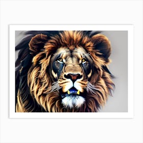 Lion Painting 16 Art Print