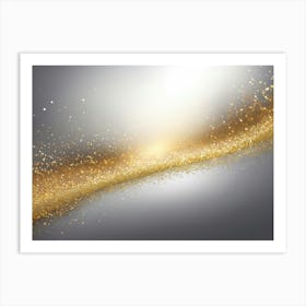 Christmass style sparkling silver gold background 2 Art Print