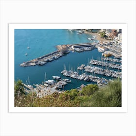Mediterranean coast and marina in Calpe Art Print