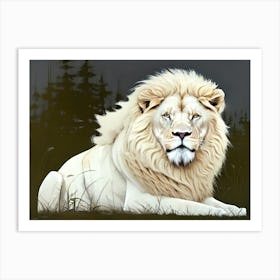 White Lion 25 Art Print