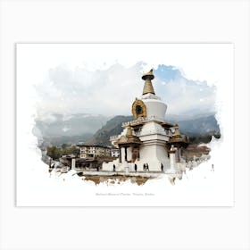 National Memorial Chorten, Thimphu, Bhutan Art Print