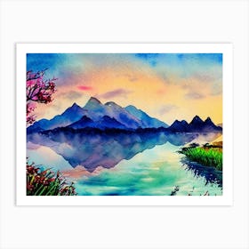 Serenade Of The Twilight Waters Art Print